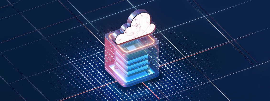 Cloud computing and cube with dark background, 3d rendering. Cloud computing and cube with dark background, 3d rendering. Computer digital drawing.